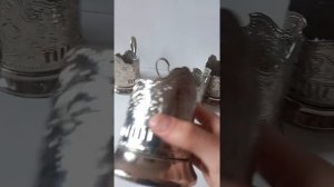 Мельхиоровые подстаканники МНЦ Космос времён СССР Лот 6 шт (Купить на Авито - ссылка в закрепленных