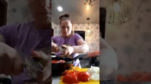 Тушеная рыба с овощами.