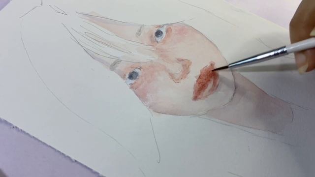 Paint with me ✿ Watercolor Portrait Painting смотреть онлайн