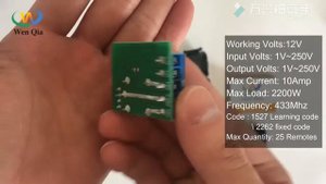 433 мгц универсальный беспроводной пульт дистанционного управления dc12v 10amp 1ch rf релейный