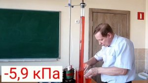 Давление воздуха в перевёрнутом сосуде