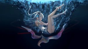 Красотка Hatsune Miku под Водой / Вокалоид – Живые обои