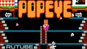 Popeye (NES - Dendy - Famicom - 8 bit) - Игра Папай Моряк на Денди - Прохождение несколько уровней