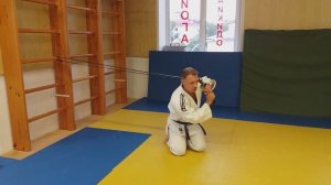 Работа с борцовским жгутом Seoi Otoshi - бросок через спину с колен