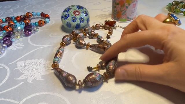 Старинные украшения из Муранского стекла