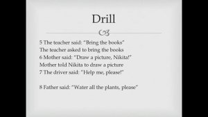 Прямая и косвенная речь в английском языке. Повелительное наклонение.