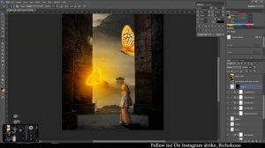 Kupu Kupu Bersinar - Fantasi Foto - Photoshop Speed Art Eps.9 ( Teknik Manipulasi Photoshop)