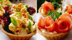 Топ 2 рецепта потрясающих закусок на праздничный стол!  Лучшая ЗАКУСКА за 5 минут! Тарталетки !