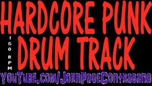 Hardcore Punk Drum Backing Track 150 bpm for Guitar and Bass