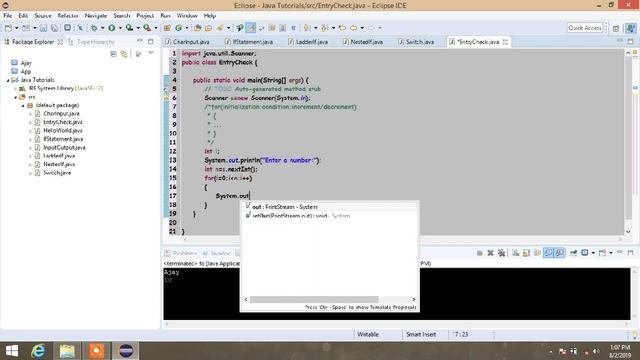 8.Java Control Structures Entry Check Loop (For & While) in Tamil.mp4 смотреть онлайн