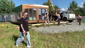 Монтаж модульного дома за 1 минуту