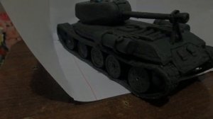 танк ИС 2 из пластилина
