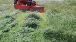 Трактор Т-25 с польской роторной косилкой