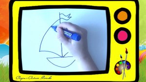 Как нарисовать кораблик. Оживающие рисунки / How to draw a ship