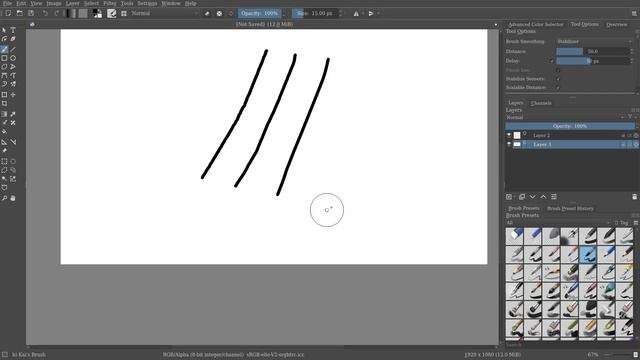 HOW TO USE BRUSH SMOOTHING in Krita - Digital Art Tutorial