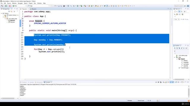 #26  Enums example |  Java Programming: Step by Step from A to Z