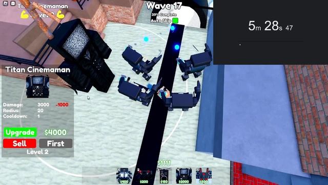 Desert Hard Mode 11:10 Speed run Roblox (Toilet tower defense) смотреть онлайн