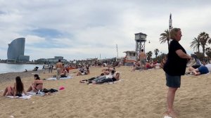 ? Barceloneta beach | Spain WALK | Barcelona walking tour | Spain | 4k 2023