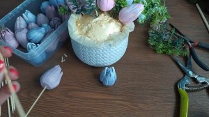 Букет из мыльных тюльпанов в керамическом кашпо ??? Мыловарение от ТакКруто ??? Мыльные цветы