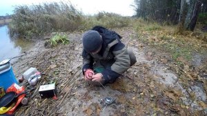 Ловля леща на реке в ноябре на #фидер. ловля на фидер осенью.