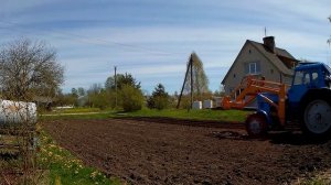 посадка картофеля двухрядной польской сажалкой