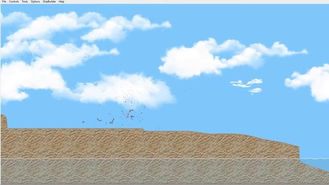Бросаем технику со скалы в игре Floating Sandbox смотреть онлайн