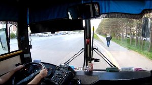 Кемерово. Автобус 179э, направление - "Кедровка". Bus route 179e, destination - "Kedrovka"