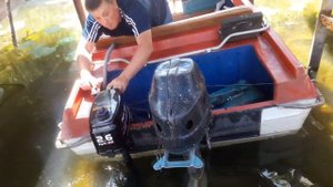 Парсун 2.6 лодочный мотор на лодке крым как докатка.Первый запуск.Parsun.26