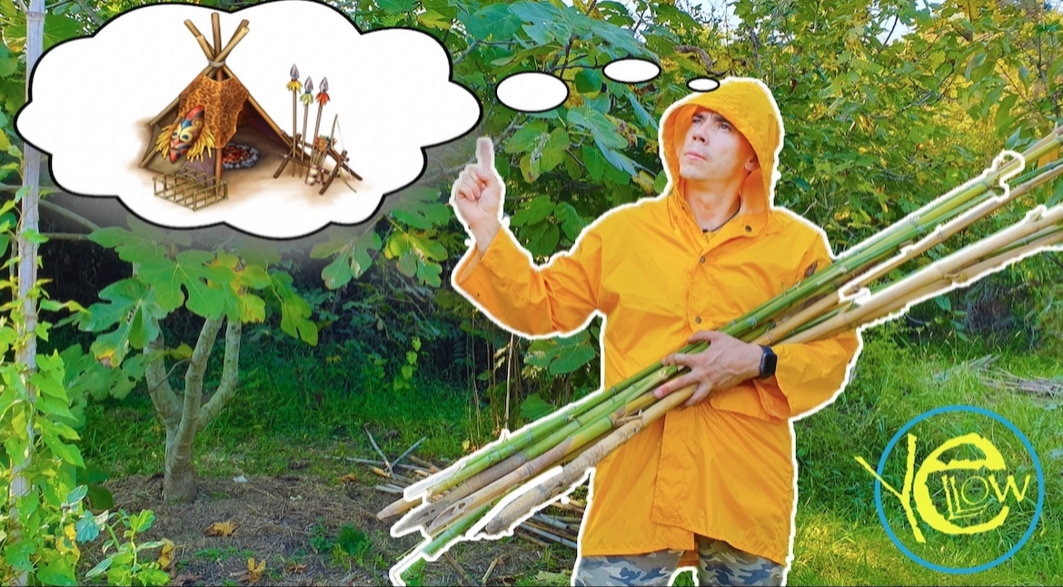Как построить шалаш из бамбука?