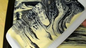 Акриловая заливка на КЕРАМИКЕ, техника нанесения краски. Fluid Art.