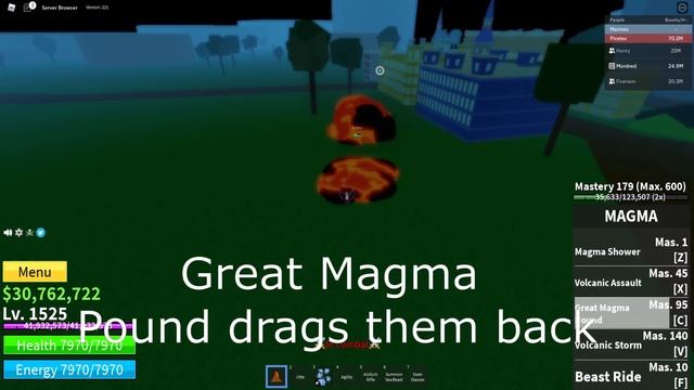Magma Awakening Showcase | Roblox Blox fruits смотреть онлайн