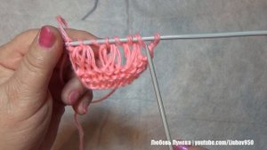 Узор Мережка спущенные петли (спицами)