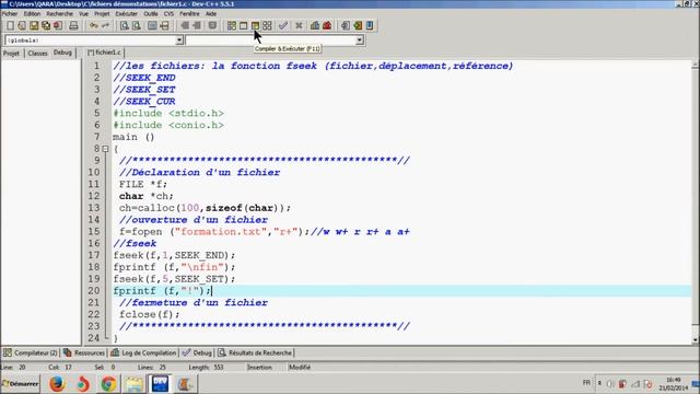 Episode 35- Formation en C - Les fichiers - Les fonctions fseek et ftell смотреть онлайн