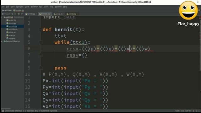 hermite curve by python смотреть онлайн