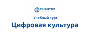Цифровая культура
