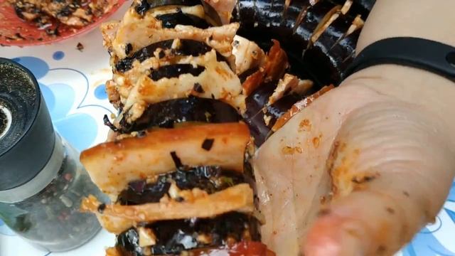 КАК ПРИГОТОВИТЬ ШАШЛЫК ИЗ БАКЛАЖАН С БЕКОНОМ НА ШАМПУРАХ _ БОЖЕСТВЕННЫЕ ОВОЩИ смотреть онлайн