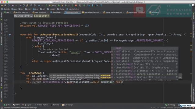 Kotlin android tutorial - 87 - Play songs from Phone storage