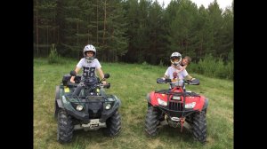 Подростковые квадроциклы Yamaha Grizzly 450 и Honda TRX420 // Overview ATV Yamaha 450 and Honda 420