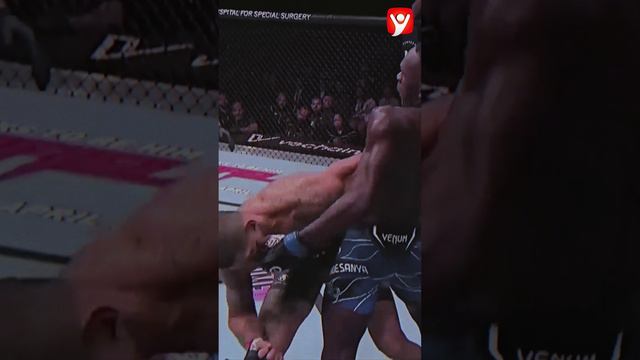 Волевой нокаут от Исраэлья Адесанья #shorts #ufc #mma #мма