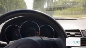 Реальный разгон 0-100 км/ч Mazda 3 1,6 бензин. С уставшим мотором.