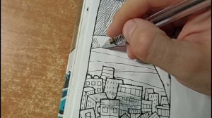 Drawing with gel pen