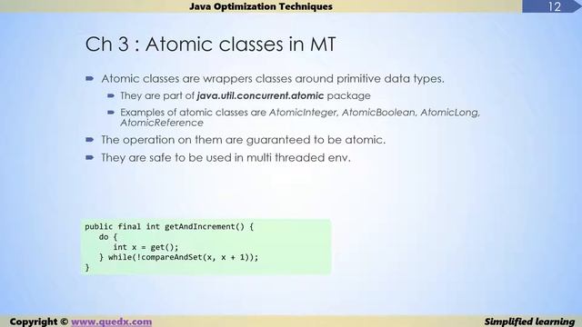 Java optimization Techniques - Use of Atomic classes