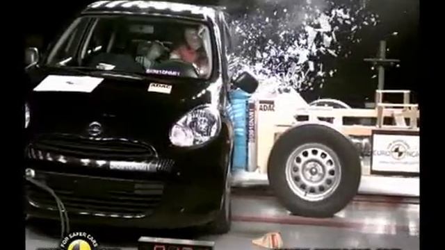Crash Test 2010 - 20** Nissan Micra / March (Full Test) EuroNcap смотреть онлайн