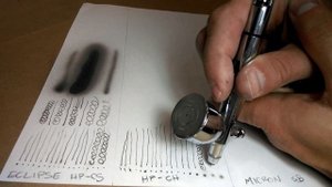 Line comparison Iwata airbrushes (Iwata Eclipse HP-CS, Iwata HP-CH, Iwata Custom Micron SB)