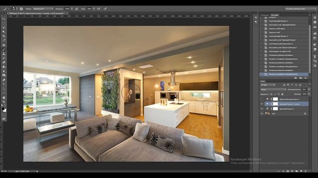 Улучшаем свет в Photoshop на рендере из V-Ray и CORONA. Постобработка. смотреть онлайн