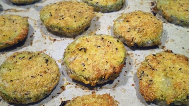 Кабачки, запеченные в духовке кружочками