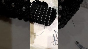 Плетение сумок из бусин шамбала.