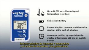 Data Logger LogTag de Temperatura y Humedad USB con Display y Generación Automática de PDF