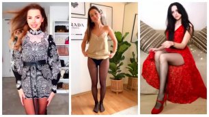 Best Sexy Nylon Pantyhose Legs Girls TikTok Collection #33 Девушки в Чулках и Колготках из ТикТока