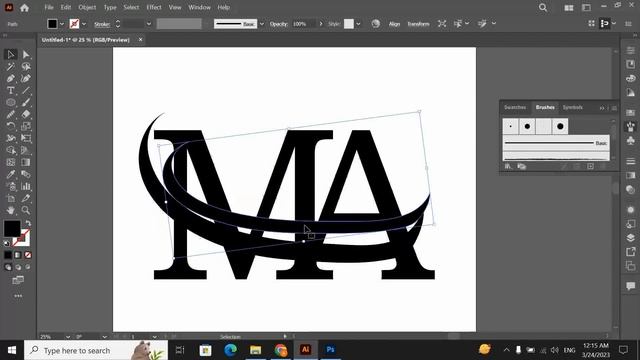 Logo Design Tutorial: Creating the MA Logo with Adobe Illustrator and Photoshop Mockup | Episode 1